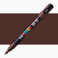 Uni Posca Markers PC-3M Fine 0.9-1.3mm Bullet Tip#Colour_DARK BROWN