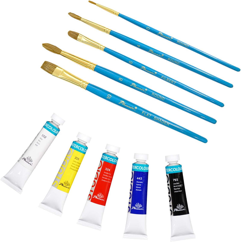 Phoenix Watercolour Paint Travel Set of 11 Pieces