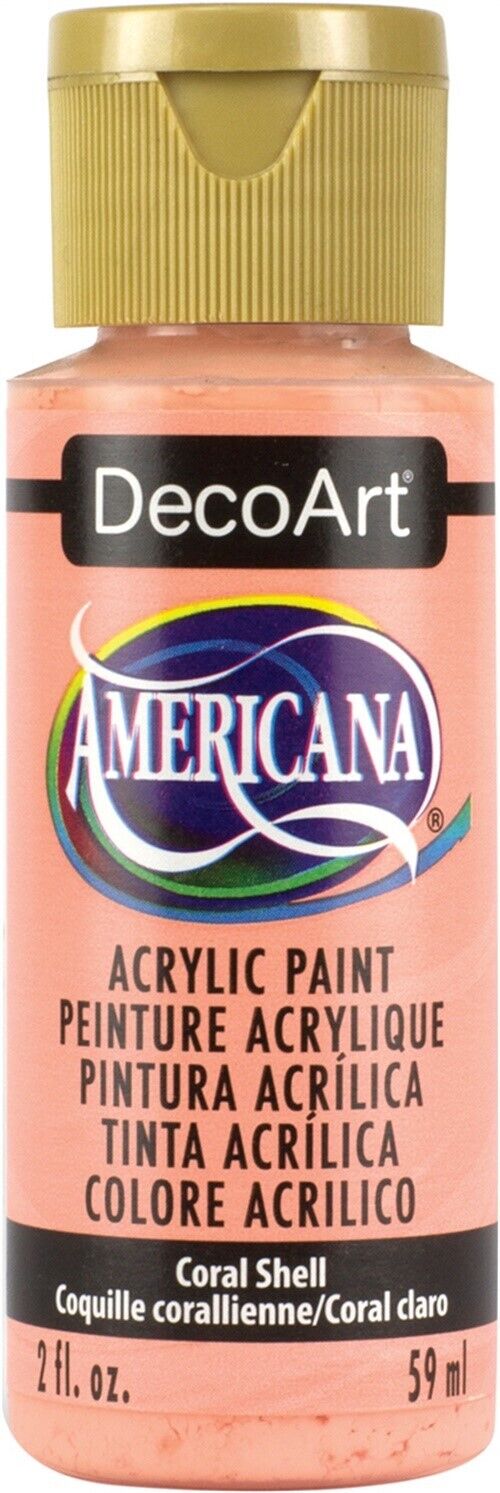 Decoart Americana Acrylic Paints A-E#Colour_CORAL SHELL - NEW
