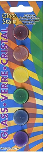 Decoart Glass Stain Paints Set Of 6 Pots