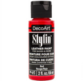 Decoart Stylin Multi Surface Fashion Acrylic Craft Paint 2oz#Colour_RED