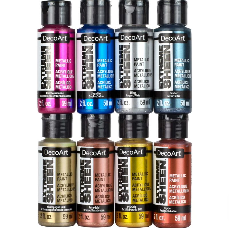 Decoart Extreme Sheen Metallic Paint Set Of 8