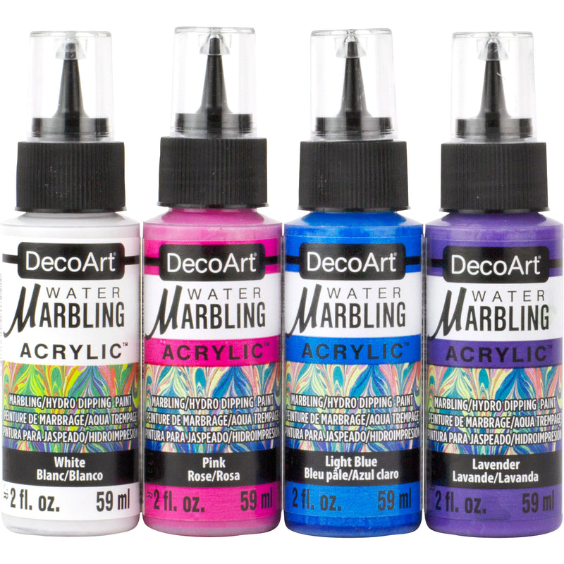 Decoart Water Marbling Paints Pastel Lights Set Of 4