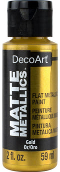 Decoart Matte Metallic Paints 59ml#Colour_GOLD