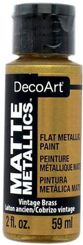 Decoart Matte Metallic Paints 59ml#Colour_VINTAGE BRASS