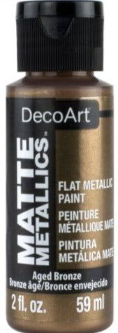 Decoart Matte Metallic Paints 59ml#Colour_AGED BRONZE
