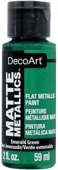 Decoart Matte Metallic Paints 59ml#Colour_EMERALD GREEN