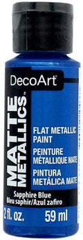 Decoart Matte Metallic Paints 59ml#Colour_SAPPHIRE BLUE