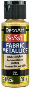 Decoart Sosoft Fabric Paints 59ml#Colour_METALLIC GOLD