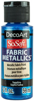 Decoart Sosoft Fabric Paints 59ml#Colour_METALLIC SAPPHIRE