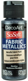 Decoart Sosoft Fabric Paints 59ml#Colour_METALLIC OBSIDIAN