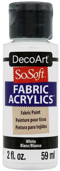 Decoart Sosoft Fabric Paints 59ml#Colour_WHITE