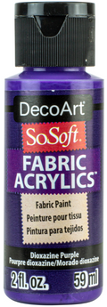 Decoart Sosoft Fabric Paints 59ml#Colour_DIOXAZINE PURPLE