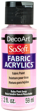 Decoart Sosoft Fabric Paints 59ml#Colour_BABY PINK DEEP