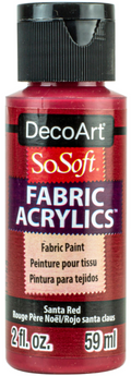 Decoart Sosoft Fabric Paints 59ml#Colour_SANTA RED