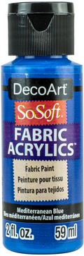 Decoart Sosoft Fabric Paints 59ml#Colour_MEDITERRANEAN BLUE
