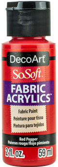 Decoart Sosoft Fabric Paints 59ml#Colour_RED PEPPER
