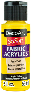 Decoart Sosoft Fabric Paints 59ml#Colour_BRIGHT YELLOW