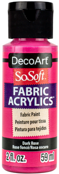 Decoart Sosoft Fabric Paints 59ml#Colour_DARK ROSE