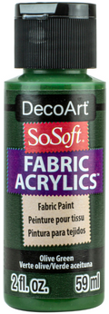 Decoart Sosoft Fabric Paints 59ml#Colour_OLIVE GREEN