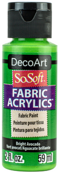 Decoart Sosoft Fabric Paints 59ml#Colour_BRIGHT AVOCADO