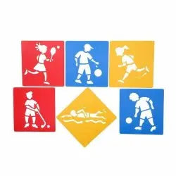 Anthony Peters Washable Stencils Sports Set Of 6