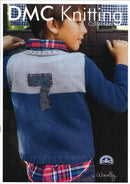 DMC Woolly Merino Pattern Leaflet - Boys Numbered Jumper