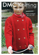 DMC Woolly Merino Pattern Leaflet - Girls Button Cardigan