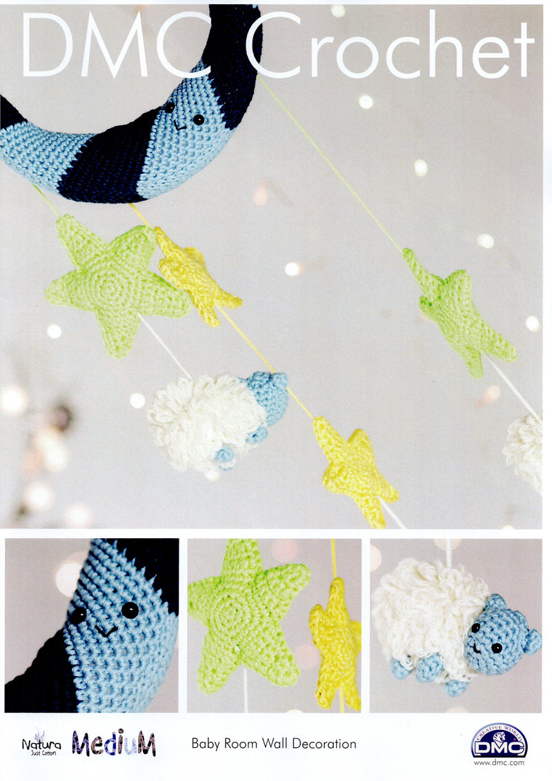 DMC Natura Medium Crochet Pattern Leaflet - Baby Room Wall Decorations