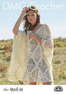 DMC Natura Medium Crochet Pattern Leaflet - Womens Draped Cover-Up