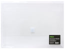 Okin Document Wallet A4 Velcro Closure Clear