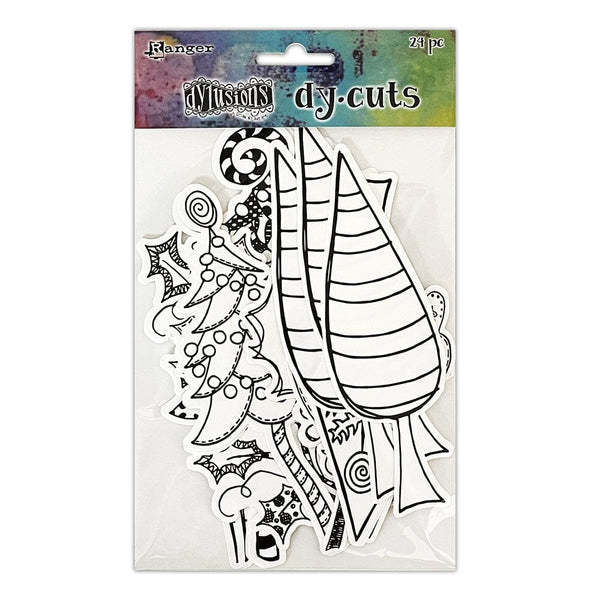 Ranger Dylusions 24 Piece Christmas Dy-Cuts Me Trees
