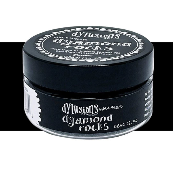 Dyan Reaveley's Dylusions Dyamond Rocks Embossing Powders#Colour_BLACK MARBLE