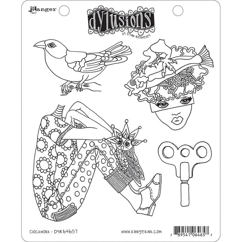 Dyan Reaveley's Dylusions Stamp Collection Clockwork