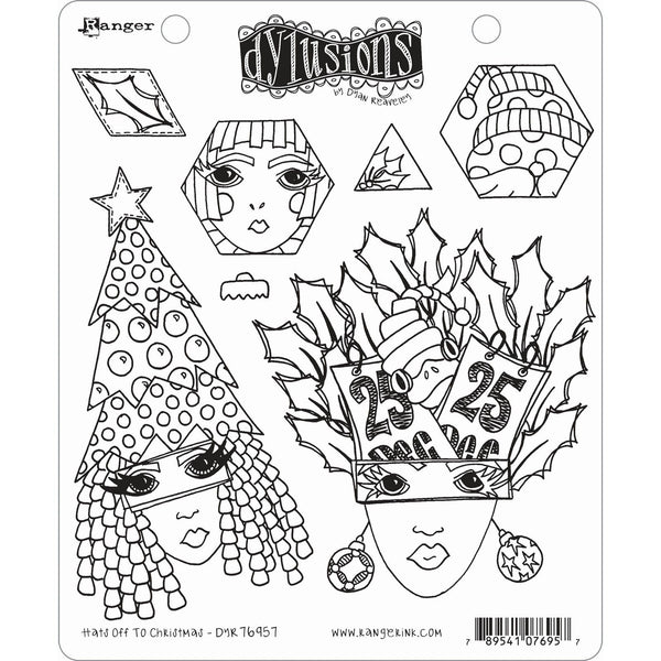 Dyan Reaveley's Dylusions Stamp Collection Hats Off to Christmas