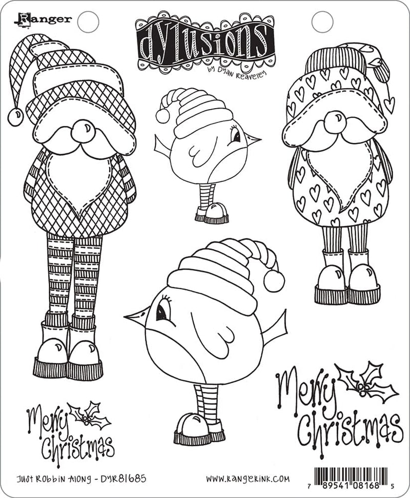 Dyan Reaveley's Dylusions Stamp Collection Just Robbin Along