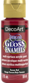Decoart Americana Gloss Enamel Paints 2oz#Colour_TUSCAN RED