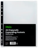 Okin Copysafe Pockets Heavy Duty Expanding A4 - Pack Of 5