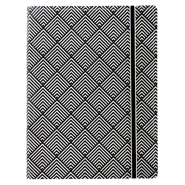 Filofax Black/White Deco Impressions Notebook A5
