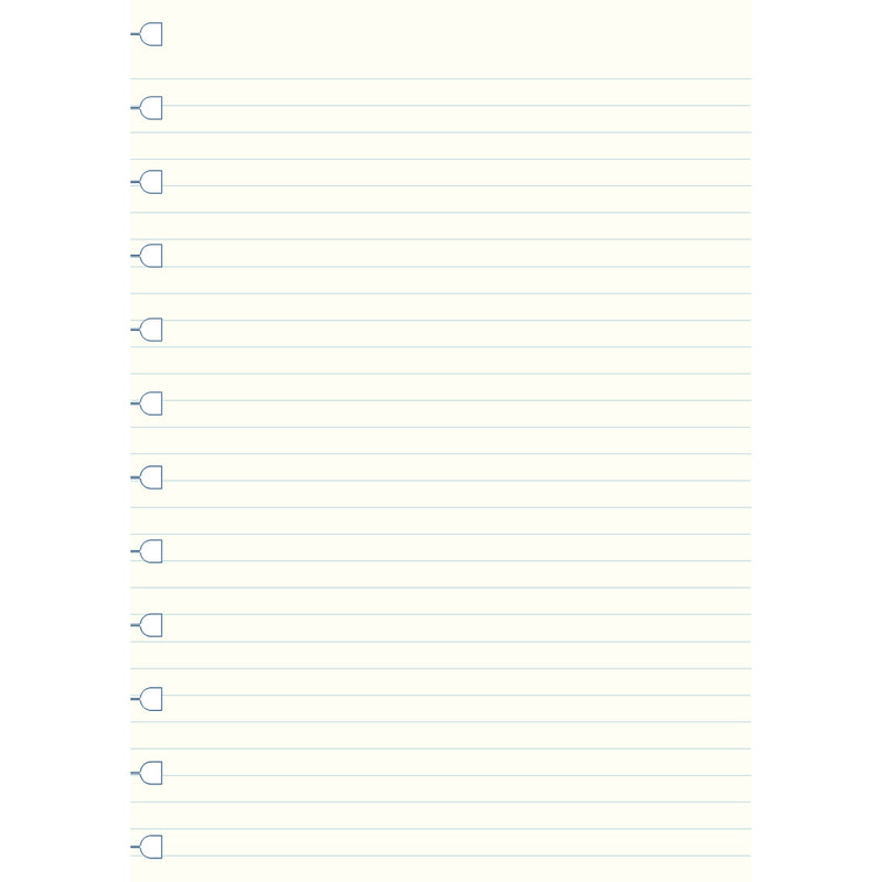 Filofax A4 White Notebook Refill