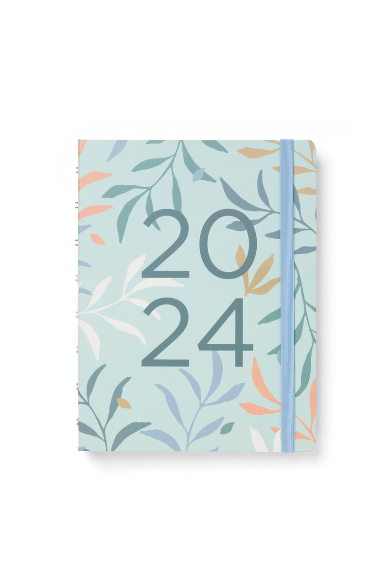 Filofax Planner Botanical A5 Week to View Mint 2024