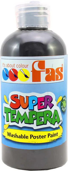 Fas Super Tempera Washable Poster Paints 250ml#Colour_BLACK