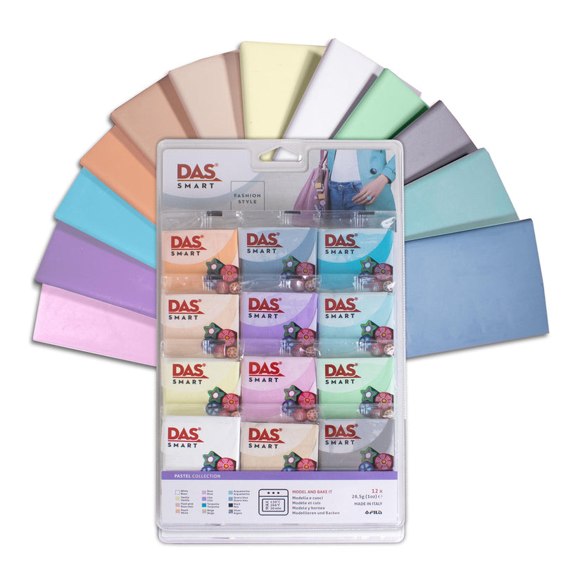 DAS Smart Polymer Clay Pastel Set of 12