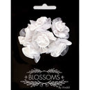 Ribtex Blossoms 6 Head White Roses Small