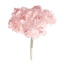 Ribtex Blossoms 12 Head Pink Flowers with Pearl Stamens