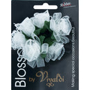 Ribtex Blossoms 6 Head Ivory Flower Organza Ribbon Lace