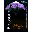 Ribtex Blossoms 6 Head Light Purple Foam Roses