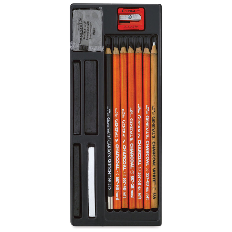 General's Original Charcoal Drawing Kit 13pcs