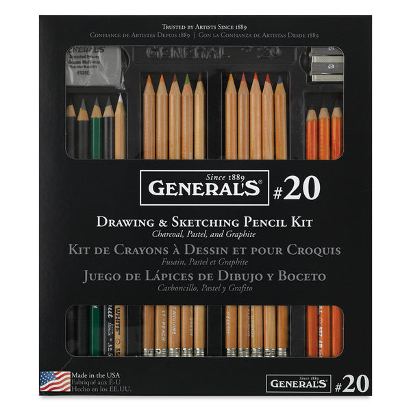 General's Classic Drawing & Sketching Kit 22pcs