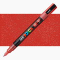 Uni Posca Markers PC-3M Fine 0.9-1.3mm Bullet Tip#Colour_GLITTER RED